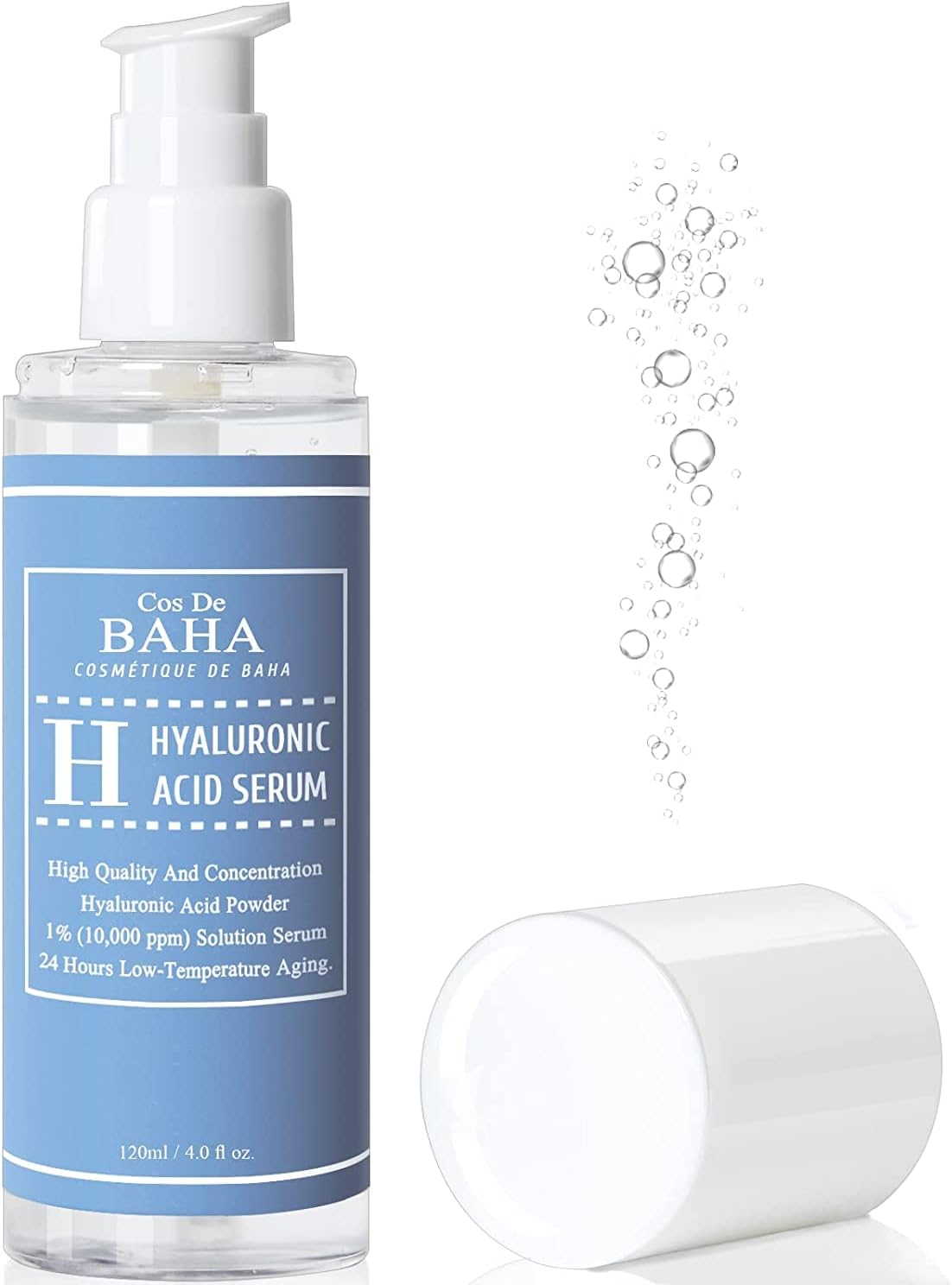 Pure Hyaluronic Acid Serum (120ml 4.0fl oz.) Facial Moisturizer for Cos De Baha