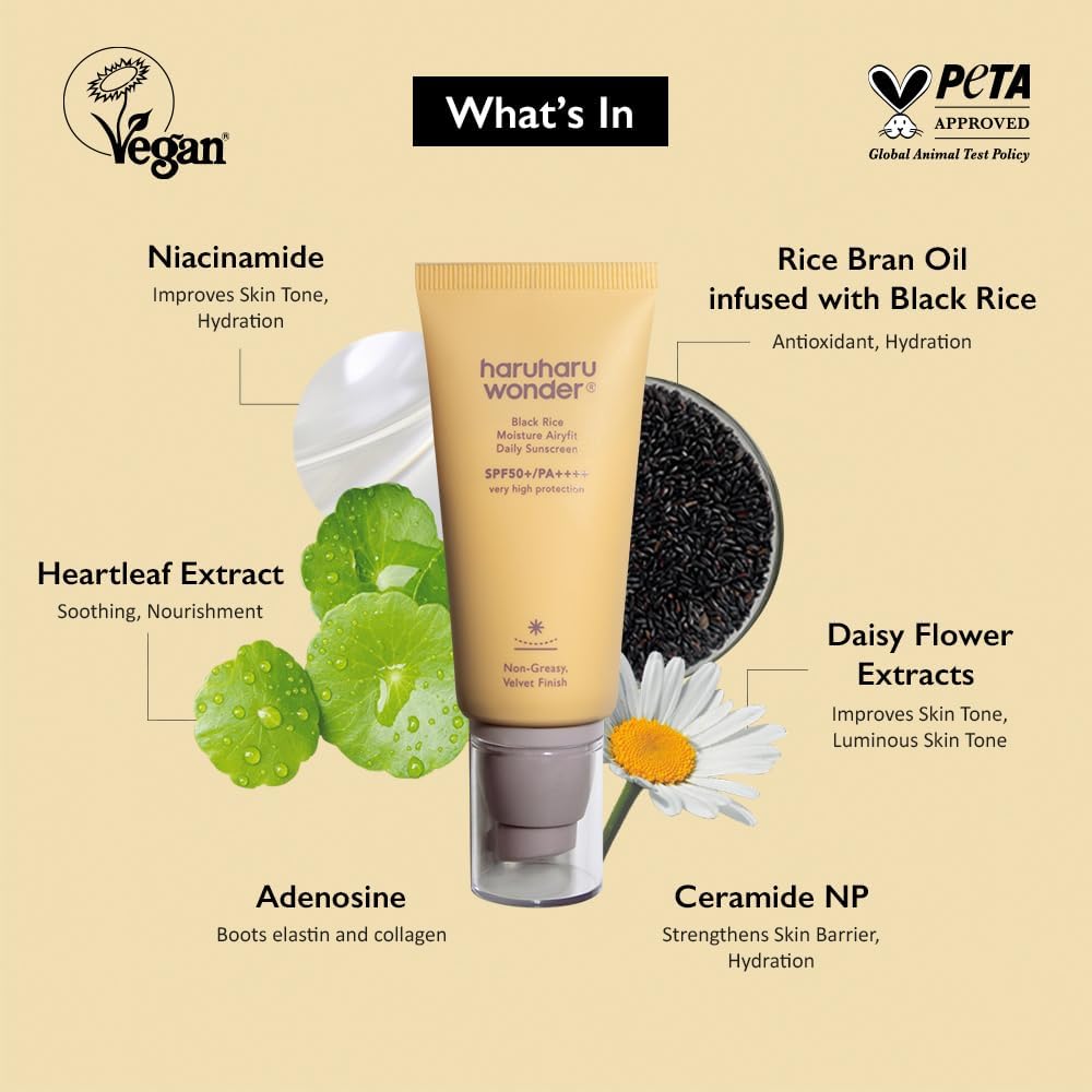Haruharu Wonder Black Rice Moisture Airyfit Daily Sunscreen SPF50+/PA++++