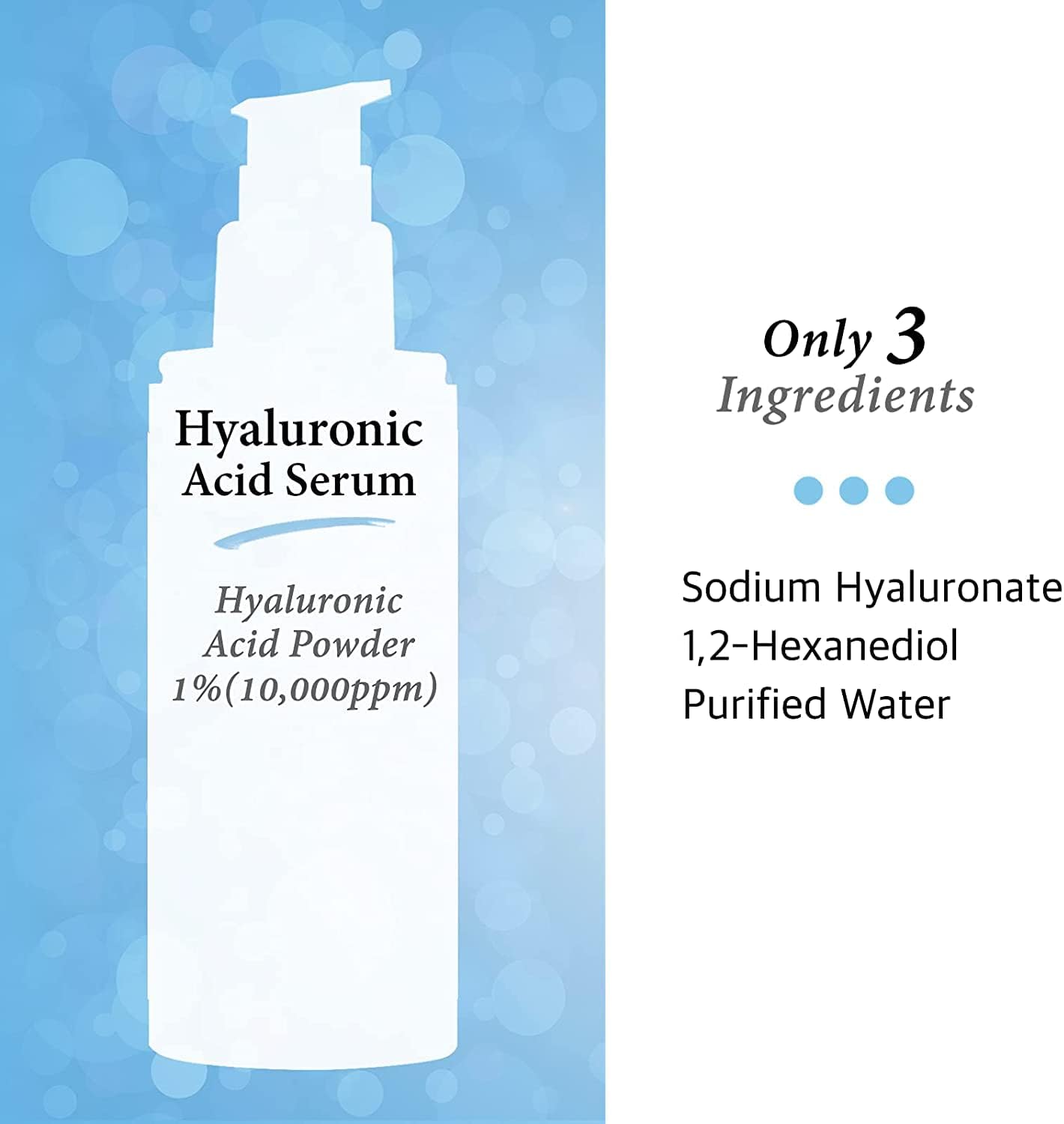 Pure Hyaluronic Acid Serum (120ml 4.0fl oz.) Facial Moisturizer for Cos De Baha