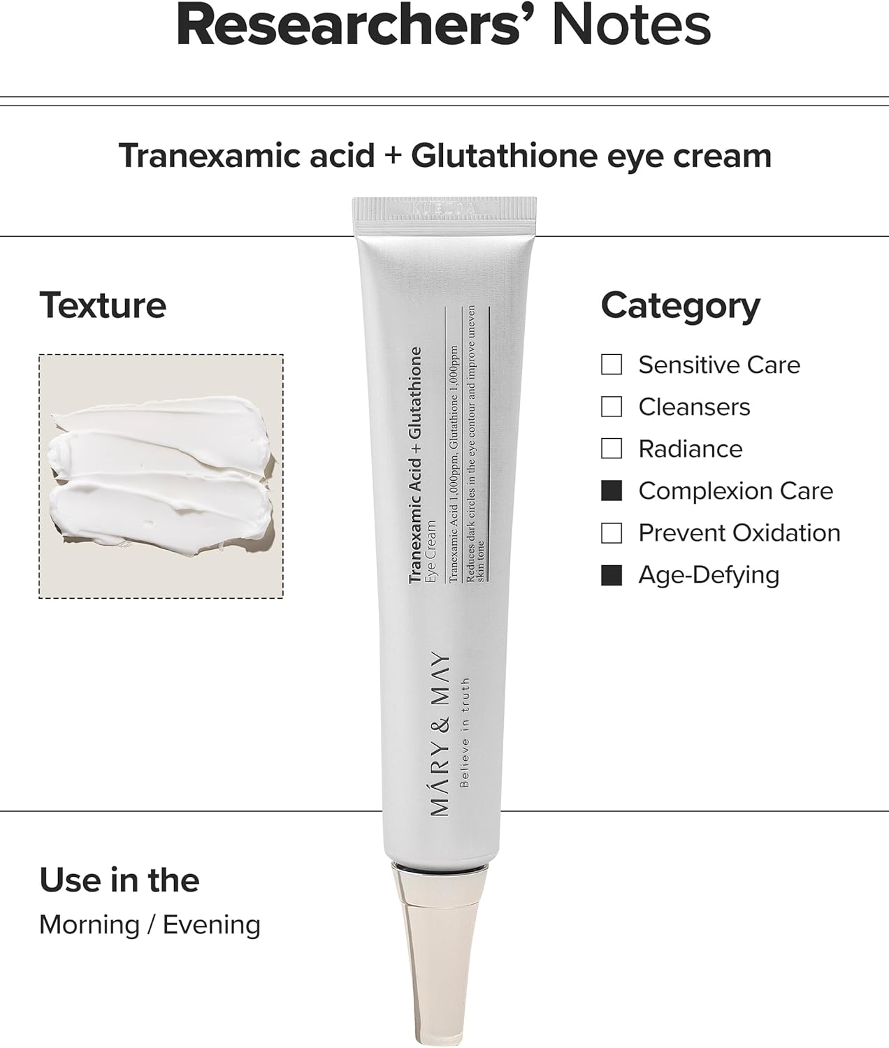 [Mary&May] Tranexamic Acid + Glutathione Eye Cream 30g