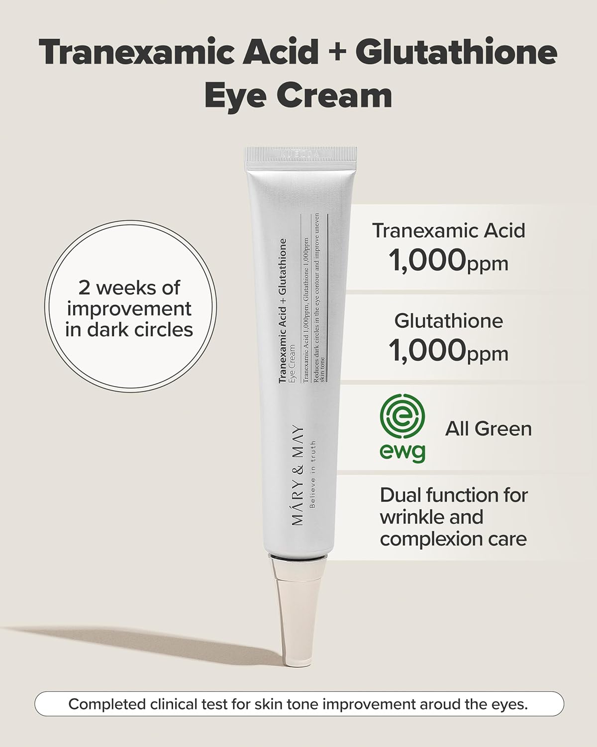 [Mary&May] Tranexamic Acid + Glutathione Eye Cream 30g